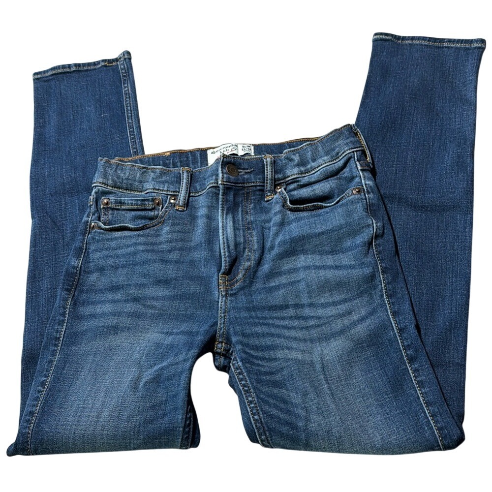Abercrombie Kids‎ Slim Jeans Dark Wash Blue Denim Boys Size 12/14 Slim Fit